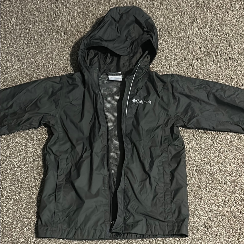 Columbia Watertight Dark Gray Raincoat Lightweight Outerwear Kids Size 8